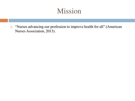 mission of american nurses association.